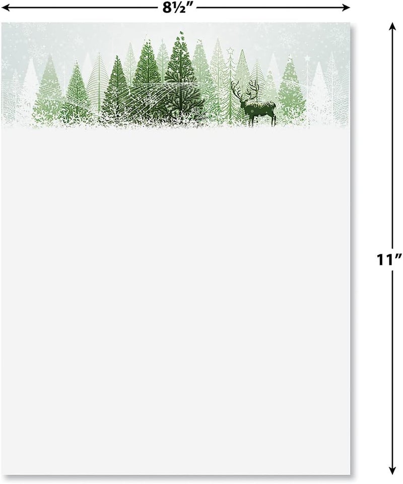 Current Winter Wonderland Stationery - Christmas Holiday Letters, Computer Printer Paper, 25 Sheets, 8½ x 11 Inch, by - Image 2